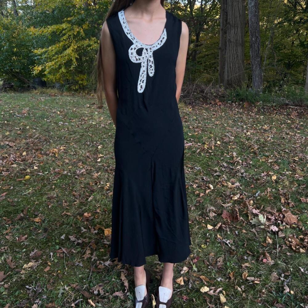 1920s beaded silk dress